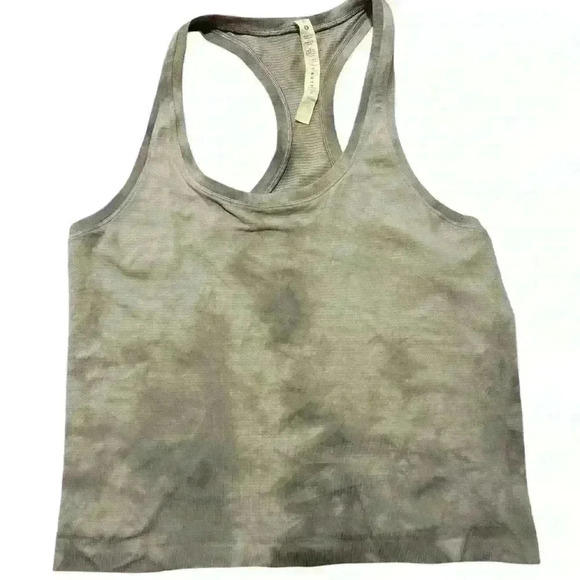 Lululemon Swiftly Tank 2.0 Race Length Size Marble Dye Rhino Grey Size 10 - Picture 2 of 10